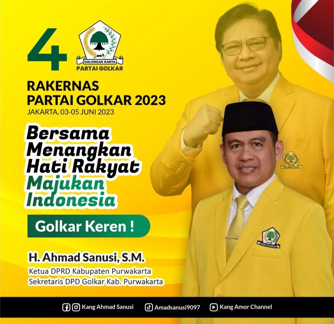 Haji Ahmad Sanusi: Golkar Purwakarta All Out Dukung KDM Jadi Cagub Jabar