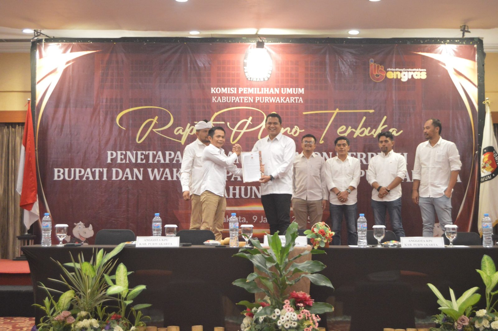 KPU Tetapkan Om Zein-Abang Ijo Sebagai Paslon Bupati dan Wakil Bupati Purwakarta Terpilih